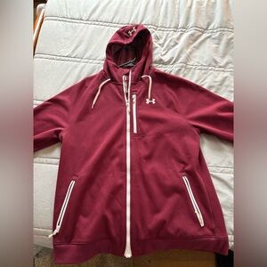 Under Armour Burgundy Full-Zip Hoodie